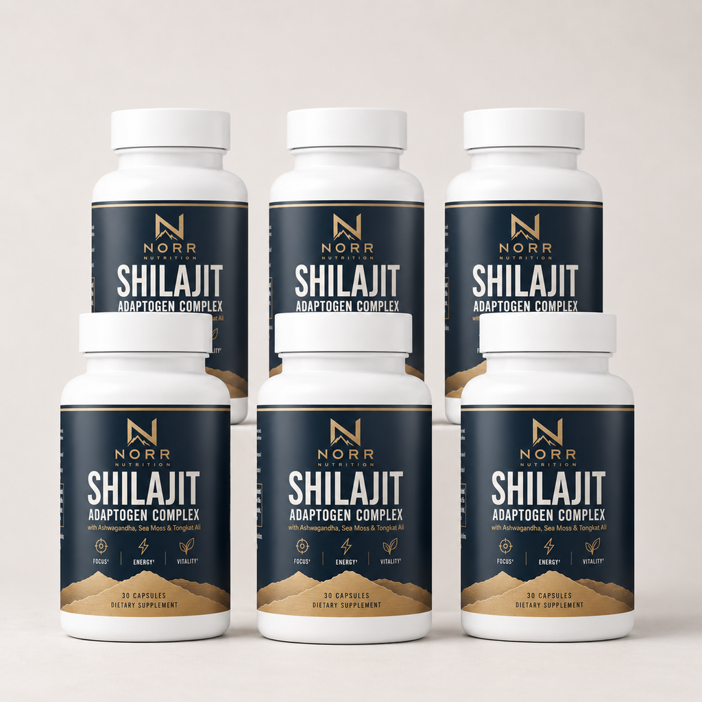Six bottles of Norr Shilajit Adaptogen Complex, 180 capsules in total